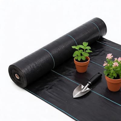 Extra Breed Onkruiddoek 85g/m² (3OZ) - 1,98m×91,5m (~181m²) Anti-worteldoek Bodemdoek - Waterdoorlatend UV-bestendig Scheurvast - PP Onkruidfolie voor Grote Tuin, Moestuin & Oprit