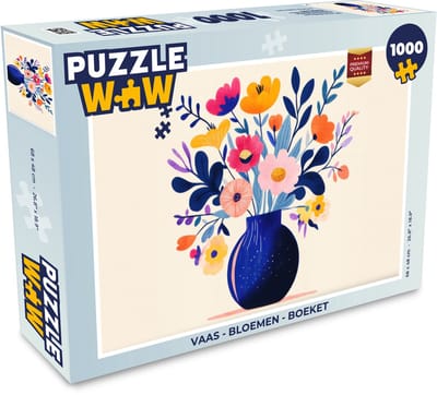 Puzzel Vaas - Bloemen - Boeket - Legpuzzel - Puzzel 1000 stukjes volwassenen