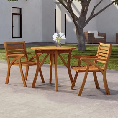 vidaXL - Tuintafel - Ø - 85 - cm - massief - acaciahout