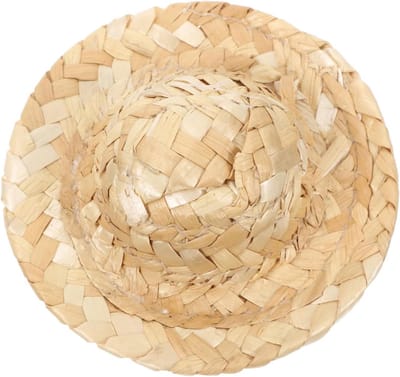 Mini Strohoed voor DIY, Strand, Zomer en Hawaïaanse Feestdecoratie - 10 cm Kunstschilder Hoed