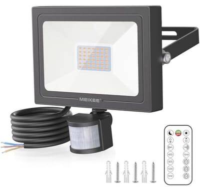 Buiten LED Schijnwerper met Bewegingssensor - 35W en Warmwit 2700K