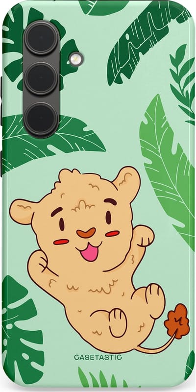 Casetastic Hoesje Geschikt voor Samsung S24 - Stijlvolle Beschermende Duo-layer Case - Leeuwenhartje