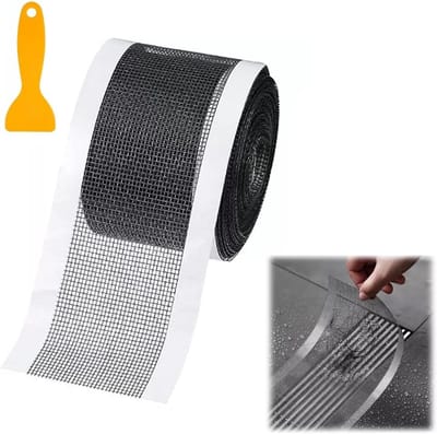Afvoerzeef - Haarvanger voor douche - doucheafvoerkap haarvanger voor elke lengte - douche - haarvanger - gootsteenzeef - doucheputje zeef - geschikt voor badkame - PVC-gaas douchegoot haarzeef - Inclusief plastic spatel