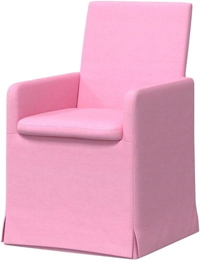 Eetkamerstoelen - Stoelen set - Elegante sfeer - Met armleuning en wielen - 2 stuks - Roze