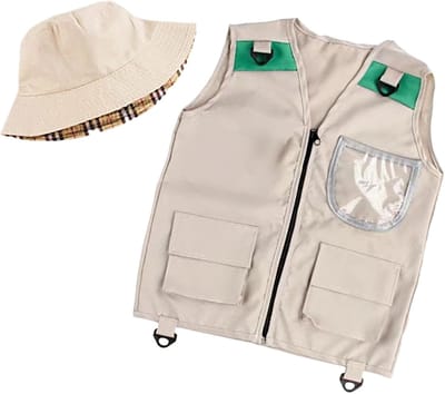 Kinderen Outdoor Set - Avontuurlijk Kostuum - Buiten Ontdekken - Inclusief Hoed - 40-55 cm