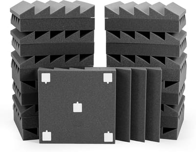 Lexium Geluidsdempende panelen - Akoestische Schuimmatten - Geluid Absorber - Echoreductie - voor Opnamestudio's en Thuisstudio's - Akoestisch Studioschuim - Geluidsdemping panelen - Wedge Tiles -