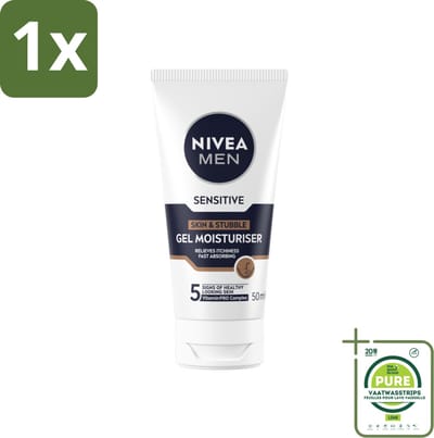 1 x NIVEA MEN - Sensitive - Gezichtsgel Huid & Stoppelbaard - 50 ml - Gevoelige Huid - Stoppelbaard Verzorging - Gezichtsgel - Huidhydratatie - Kalmering