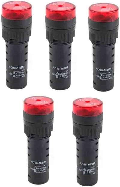 Alarm Buzzer - Signaal Indicator - Veiligheid Meldingen - Geluid en Licht - 5 Stuks - Rood