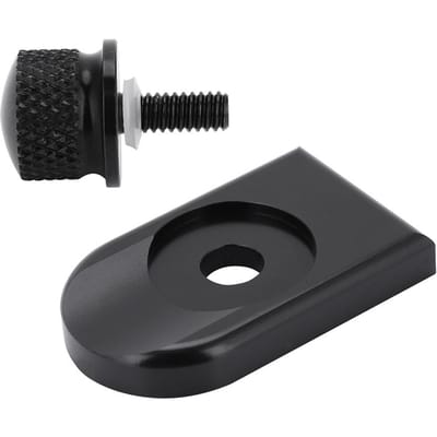 Cache de bouton de montage de vis à patte de boulon de siège de moto en aluminium pour 96 17 Silver Black black