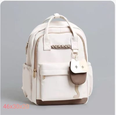 TK-S Rugzak, Beige en Ruim, 27 Liter, 17,3 inch laptop, drankflesvak. (46x30x20cm)