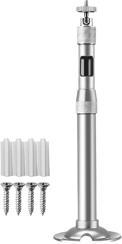 Beveiligingscamera Houder - Camera Mount - Beveiliging Thuis - Verstelbare Hoogte Hoek - 20-40 cm - Zilver