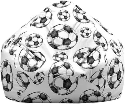 Bean Bag Cover - Zitzakhoes Opbergzak - Speelgoed Opbergen - Dubbelzijdig Bedruk - 100x120cm - Voetbal B