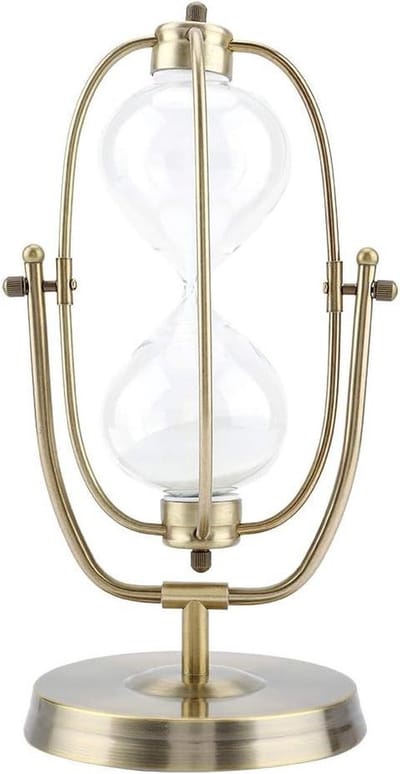 Zandloper Glas - Zandloper Decoratie - Tijdsmeting Koken - 360 Graden Draaibaar - 60 Minuten L - Transparant