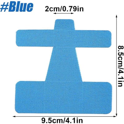 10 Pièces Ruban Correcteur d'Hallux Pré-coupé Support pour Gros Orteil pour Hallux Valgus Respirant Hypoallergénique Ruban de Kinésiologie pour Hommes Femmes blue
