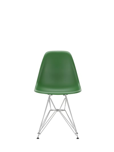 Vitra DSR Eames Plastic Side Chair - smaragd RE - verchroomd