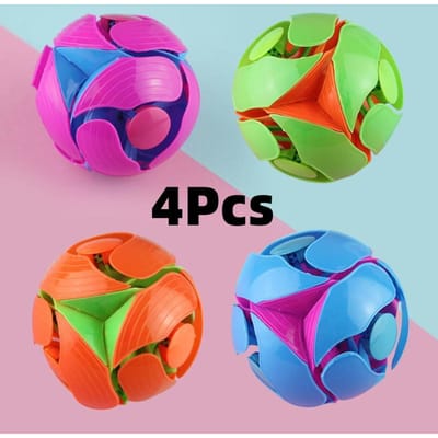 4 Stuks Magische Veranderende Bal Speelgoed Handgooien Stressverlichtende Kubus Sensorische Decompressie Ballen voor Kinderen Volwassenen purple