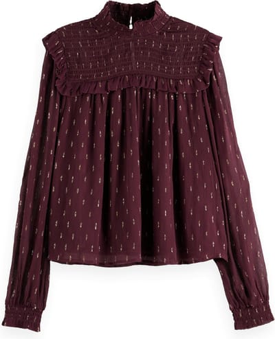 Scotch & Soda LUREX SMOCK TOP Dames Blouse - Maat 38