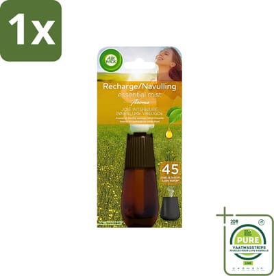 1 x Air Wick Essential Mist - Navulling - Happiness - Ananas & Wilde Munt - 20ml - Air Wick - Geurverspreider - Essentiële Oliën - Ananas - Munt