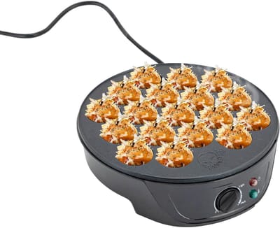 MIRA® Poffertjespan electrisch - Poffertjespan - Poffertjespannen - Zwart - ‎27cm x 26cm x 10cm