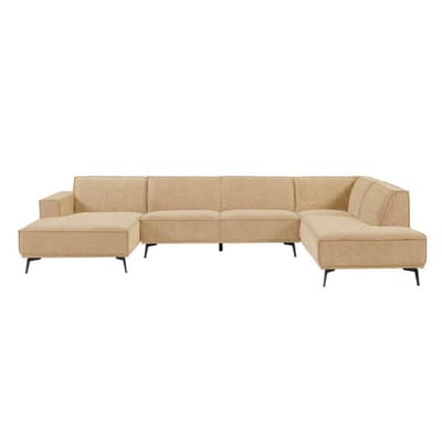Tower Living U-bank Leeds Chaise L - 2 5 - Ottoman R - City 120 Beige