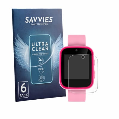 Savvies - Screenprotector voor Tikkers ATK1084 1.4" - Folie Beschermfolie transparant 6 Stuks