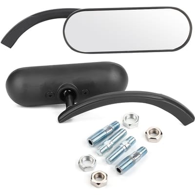 2 stuks Motorfiets Zwart Mini Ovaal Achteruitkijkspiegel voor Honda Shadow 6007501100 ACE black