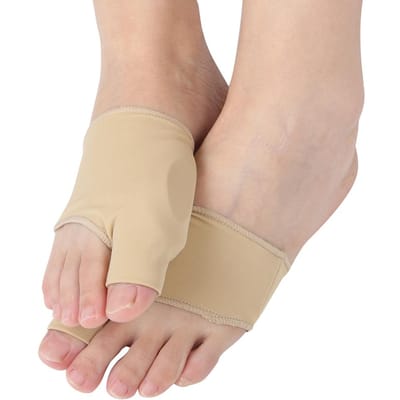 Correcteur d'Hallux Valgus d'Orteil en Silicone Ceinture de Correction Redresseur d'Oignon Protecteur d'Orteil Soulagement de la Douleur Coussinets de Soin beige