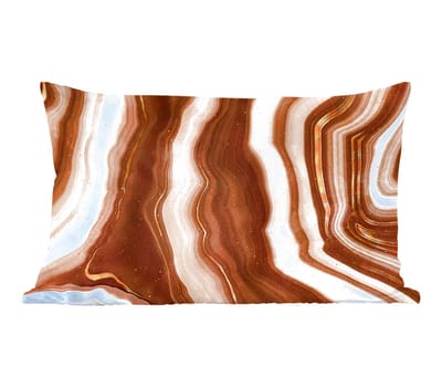 Sierkussens - Kussentjes Woonkamer - 60x40 cm - Agaat - Bruin - Goud - Geode steen