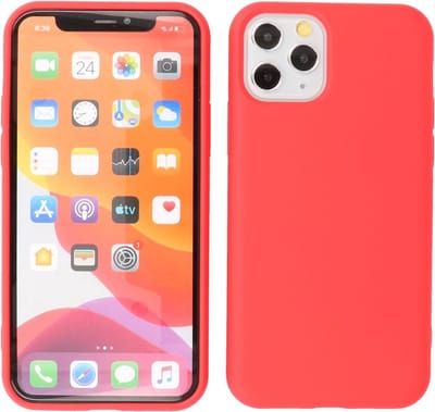 iPhone 11 Pro Hoesje - 2.0mm Dikke Fashion Telefoonhoesje Backcover - Siliconen Hoesje - Rood