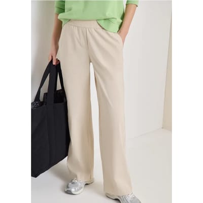 High Waist broek met wijde pijpen in Loose Fit