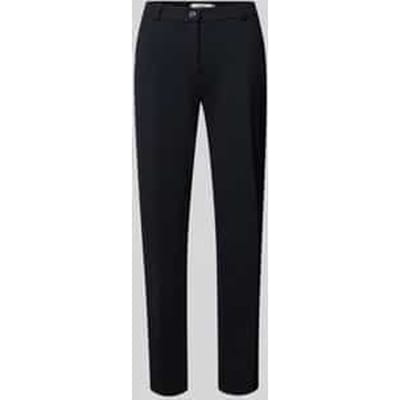 Broek met elastische band en persplooien, model 'MARON'