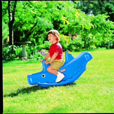 Walvis Wipwap - Schommelbank Kinderen - Actief Buitenspelen - Zitjes voor 3 kinderen - 44 x 48 x 107 cm
