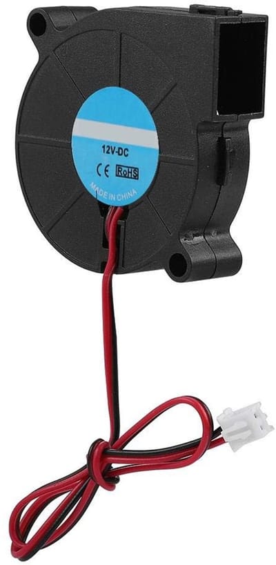 Allecto - 5015 Ventilator - Turbo Fan Blower - Koelventilator voor 3D-printer - Zwart - 12V/24V - Oplossing voor koelproblemen - Geschikt voor 3D-p...