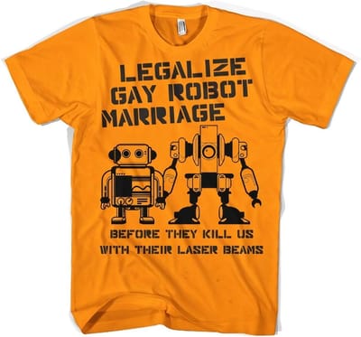 Hybris Legaliseer het homohuwelijk tussen robots in Orange