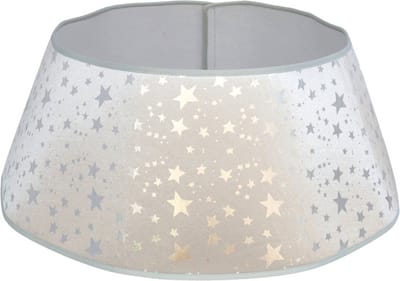 Gerimport Kerstboomrok - zilver - D40 x H22 cm - voor kerstboom van 150 - 180 cm
