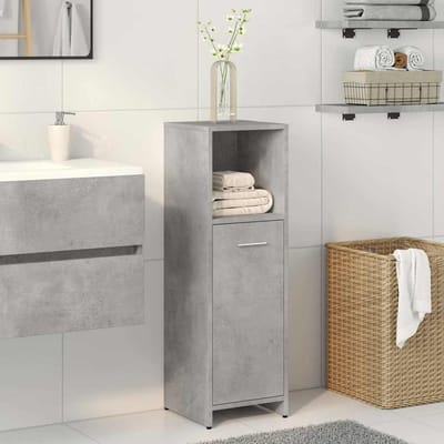vidaXL - Badkamerkast - 30x30x95 - cm - spaanplaat - betongrijs