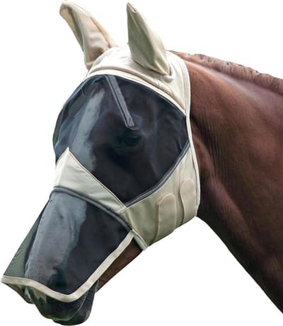 Pagony Fine Vliegenmasker - Maat: Pony - Beige - Polyamide