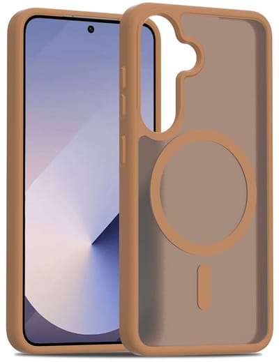 Solidenz Hoesje - Geschikt voor Samsung Galaxy S25 / S24 - FrostMag Backcover geschikt voor MagSafe - Desert Titanium
