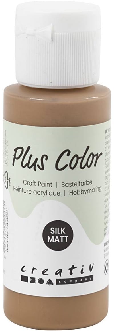 Plus Color Acrylverf, lichtbruin, 60 ml/ 1 fles