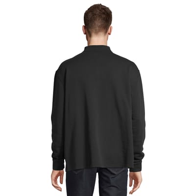 SOLS Unisex Heritage Polo Neck Sweatshirt voor volwassenen (Zwart)