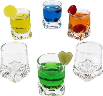 Set van 6 FROSTY borrelglaasjes van glas - 11107122S