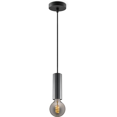 Home sweet home hanglamp Saga zwart Spiral g95 - smoke