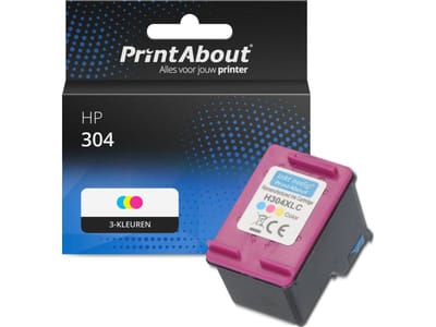 PrintAbout huismerk Inktcartridge 304 (N9K05AE) 3-kleuren Geschikt voor HP