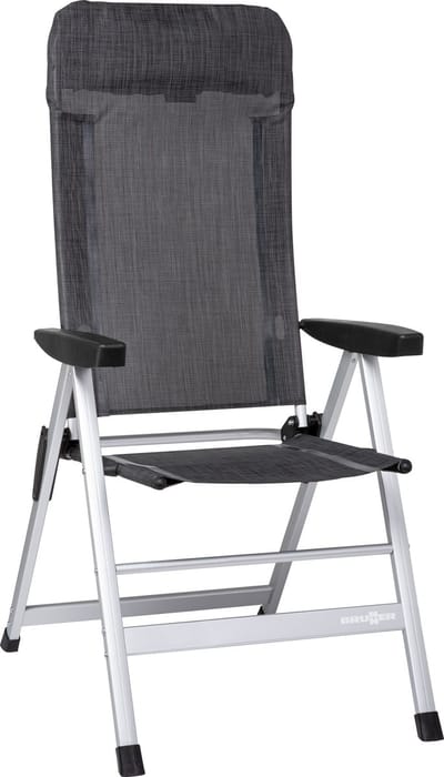 Brunner Klapstoel Skye - Zwart - Verstelbare rugleuning (6 posities) - Aluminium Frame - Lichtgewicht 4,5 kg - 120 kg Draagkracht
