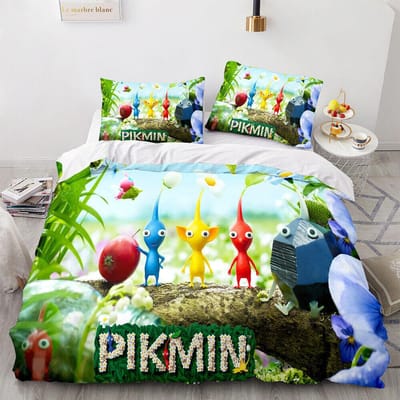 Game PIKMIN Beddengoedsets Hocotate Olimar Dekbed Quilt Bedovertrek Dekbedovertrek Kussensloop 2-3 Delige Sets Kinderen Volwassen Maat EU Single 135x200cm