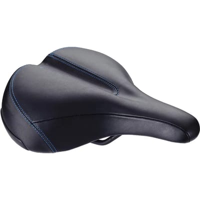BBB Cycling ComfortPlus Relaxed Leather Fietszadel – Ontspannen Fietshouding Zadel – Leer Fietszadel – Zwart – BSD-103