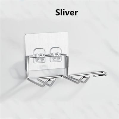 Haardrogerhouderrek Kapsalon Styling Opslag Stijltangen Organizer Haardroger Roestvrijstalen standaard Beugel Muurbevestiging zilver