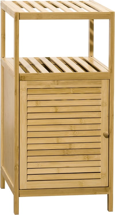 Kleankin badkamerkast - bamboe - 33L x 36,5B x 67H cm - natuurlijk