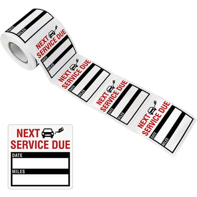 150 Stuks Rol Olieverversing Onderhoudsservice Herinneringsstickers Raamsticker Zelfklevende Labels Auto Sticker  Volgende Service Over
