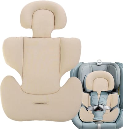 Baby Hoofdsteun - Autostoel Kussen - Comfortabele Reis - Traagschuim Vulling - 6 x 28 x 6 cm - Khaki
